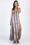 High Tide Double Slit Tie-Dye Halter Dress