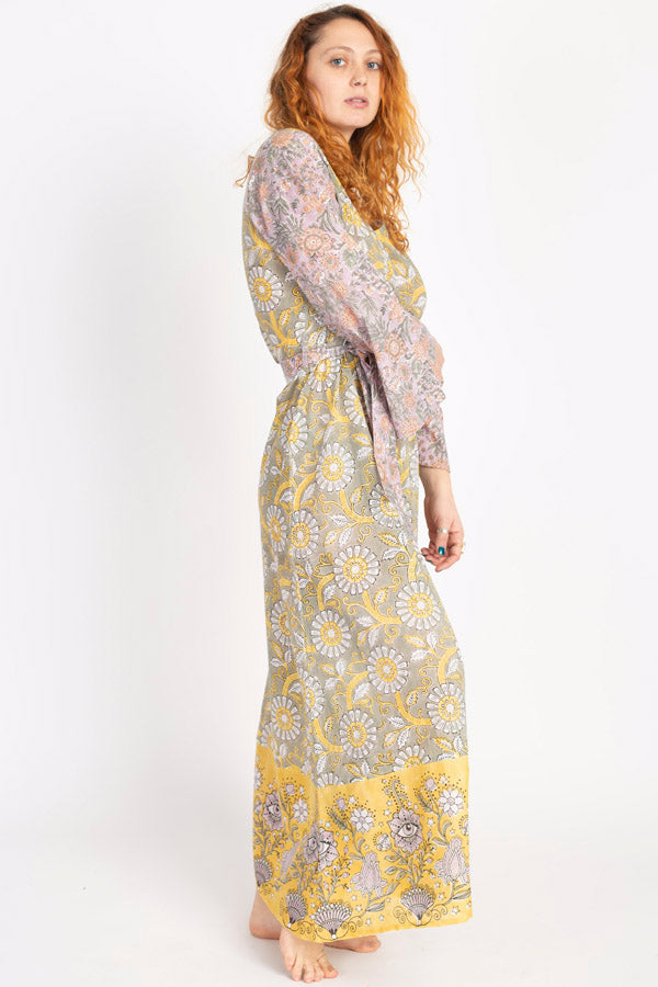 Block Printed Third Eye Maxi Dress