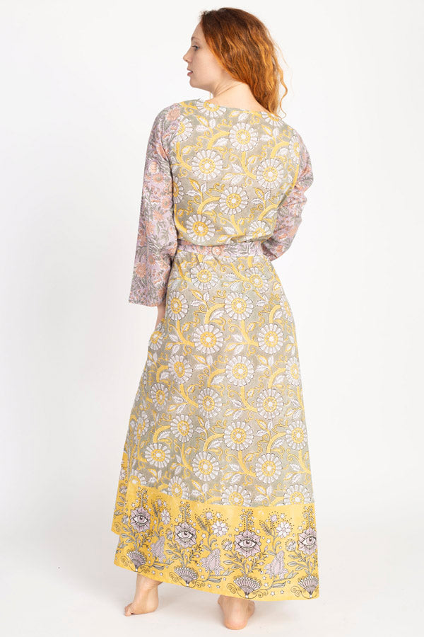 Block Printed Third Eye Maxi Dress