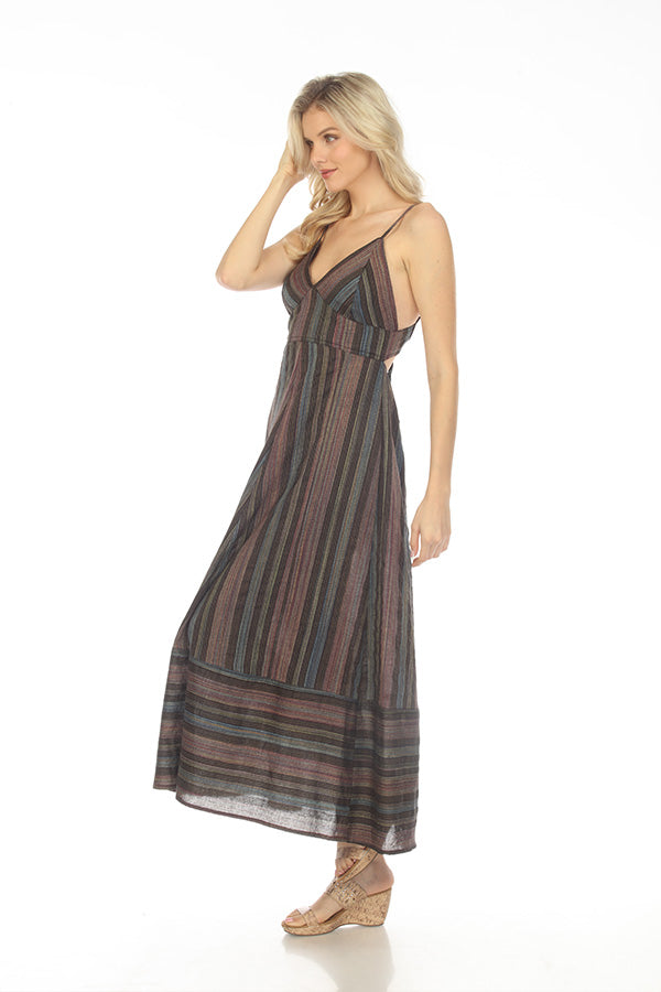 Striped Bustier Maxi Dress