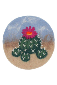 Cactus Flower Felt Trivet