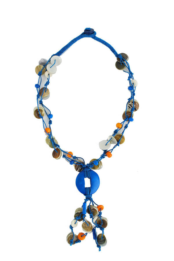 blue fashion constellation necklace-Blue-One size