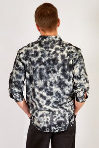 Splatter Tie Dye Cotton Long Sleeve Shirt