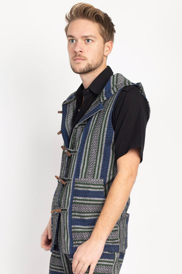 Rustic Nepal Hooded Vest