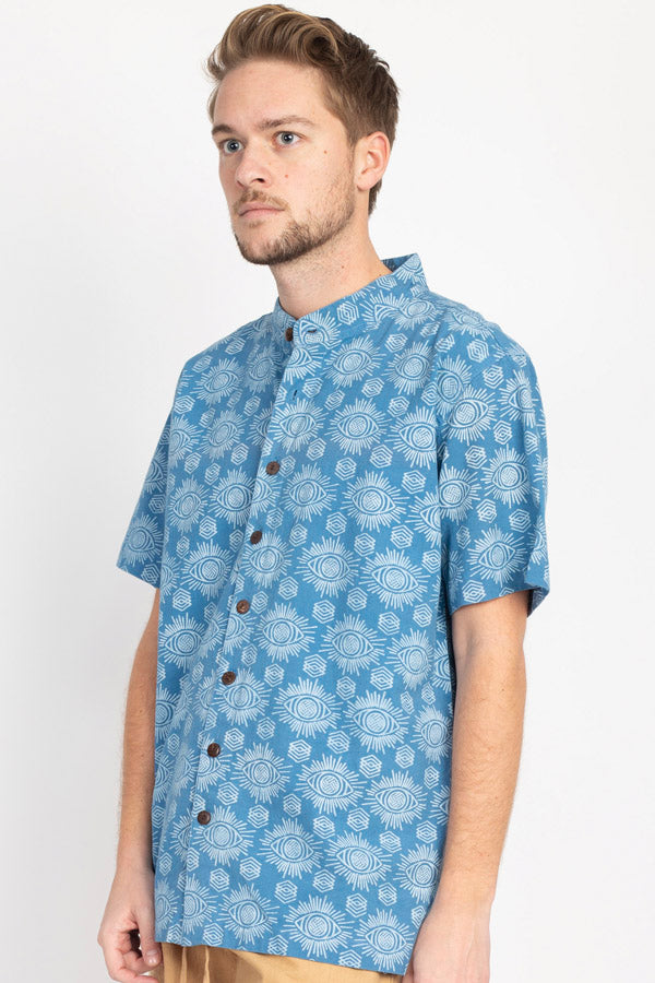 Men's Third Eye Short Sleeve Button Shirt