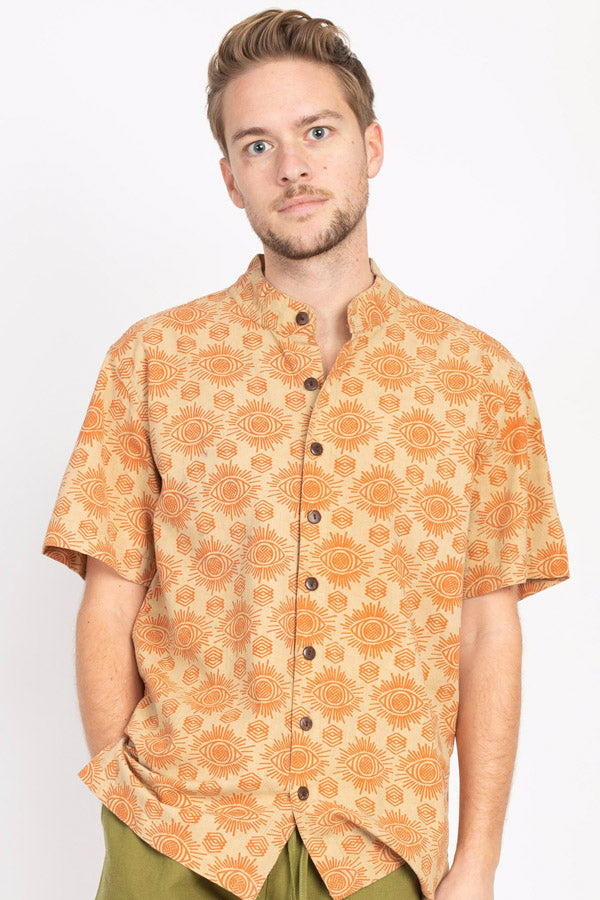 Men's Third Eye Short Sleeve Button Shirt