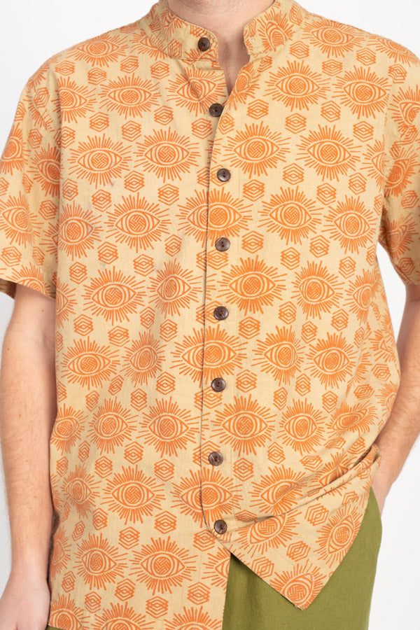 Men's Third Eye Short Sleeve Button Shirt