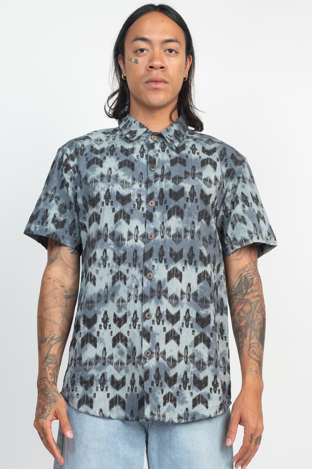 Tribal Ptn Tiedye BD Shirt