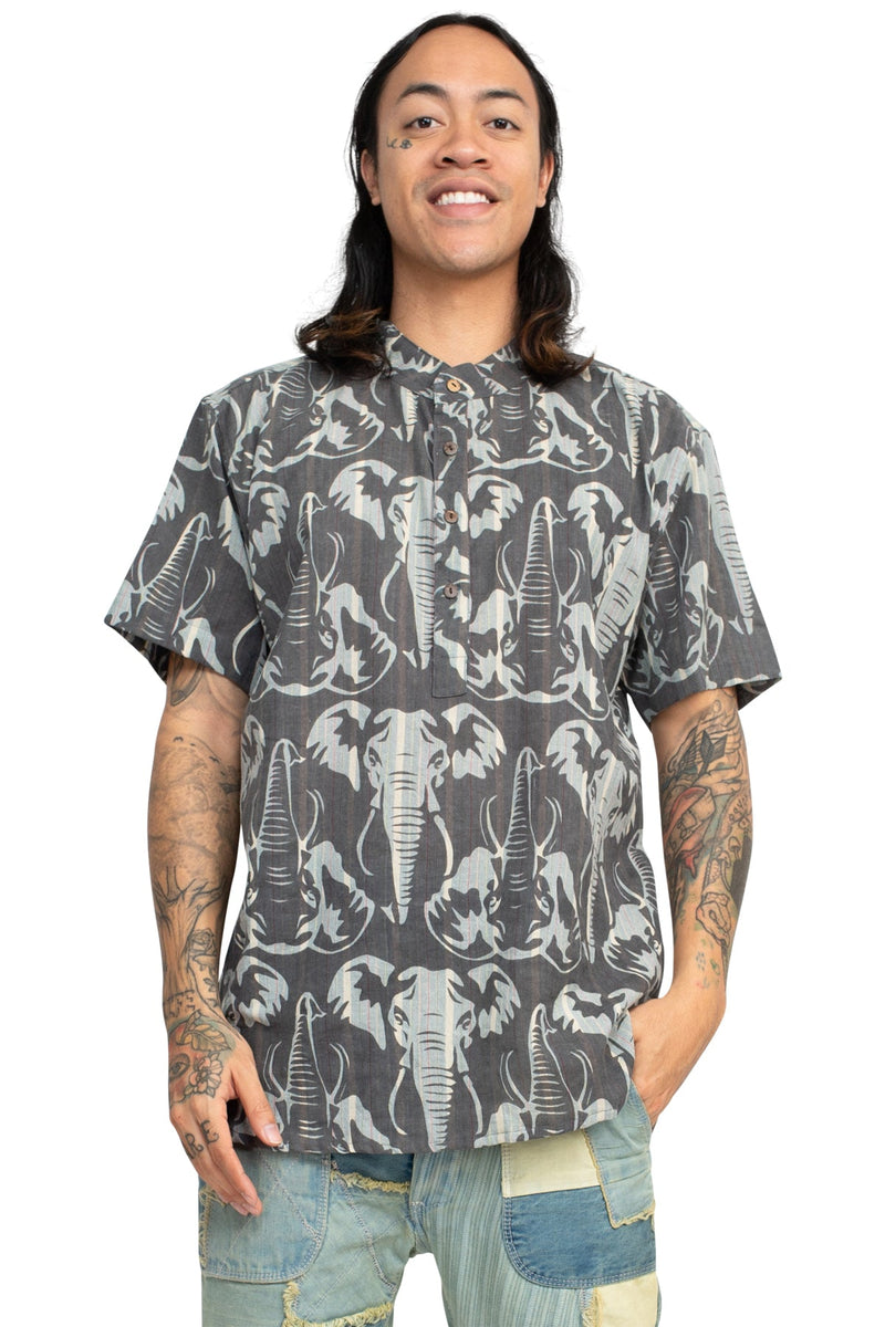 Elephant Head Henley Shirt