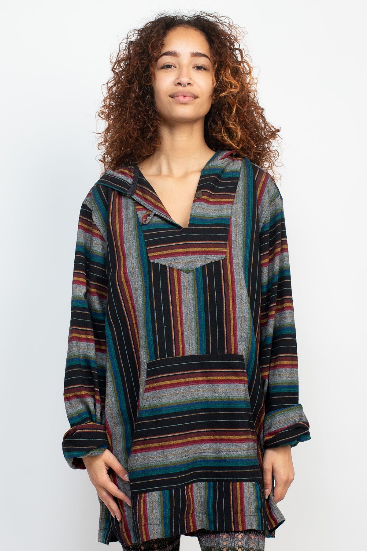 Unisex Stripe Baja Hoodie