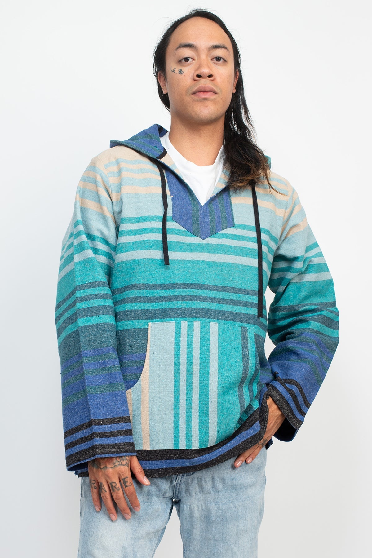 Ombre Striped Unisex Baja Hoodie