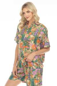 Mushroom Love Print Hawaiian Shirt