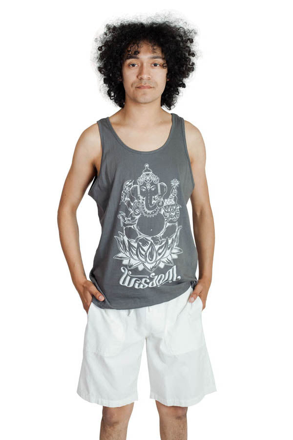 Men's White Cotton Beach Shorts