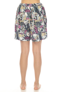 Mushroom Love Print Beach Shorts