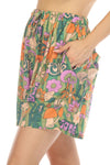 Mushroom Love Print Beach Shorts