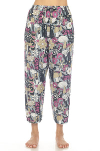 Mushroom Love Print Relaxed Joggers