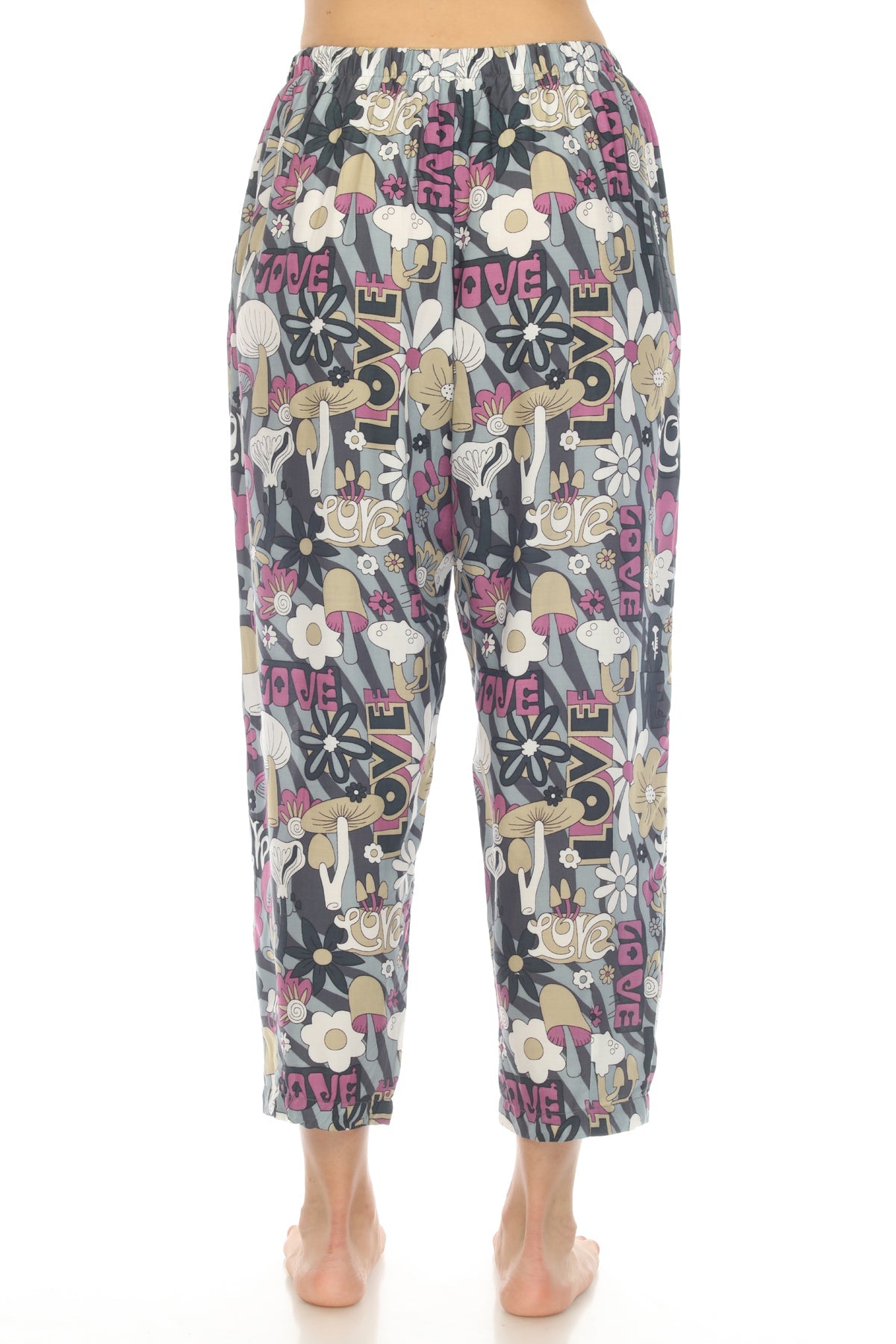 Mushroom Love Print Relaxed Joggers