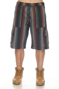 Stripe Ctn Cargo Pkt Shorts