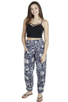 Tropical Elephants Cropped Harem Pants