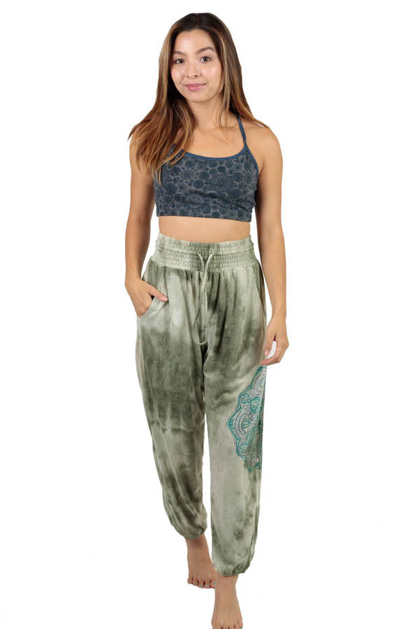 Zen Out Tie-Dye Mandala Yogi Yoga Confortable Lounge Studio Pants