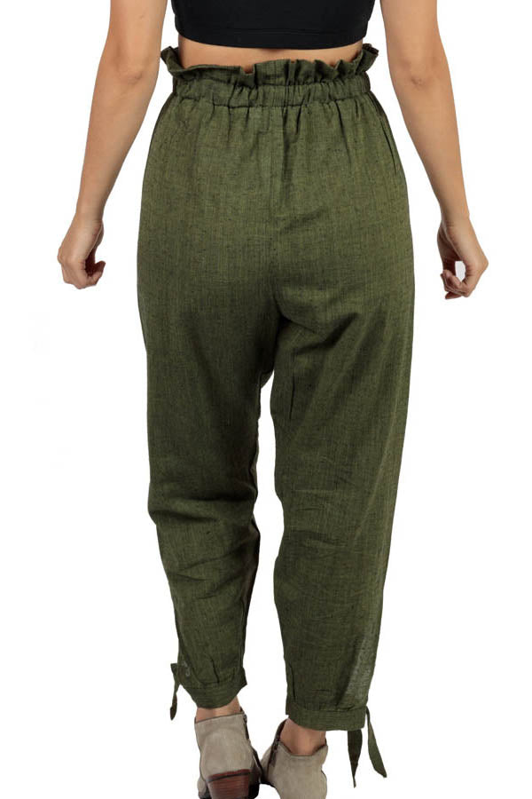 Women's Wildflower Gypsy Dance Cuffed Floral Embroidery Harem Lounge Pant