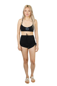 Tripping on Tie-Dye Organic Scrunchy Tie Shorts