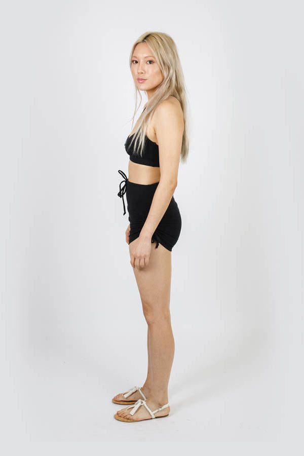 Tripping on Tie-Dye Organic Scrunchy Tie Shorts