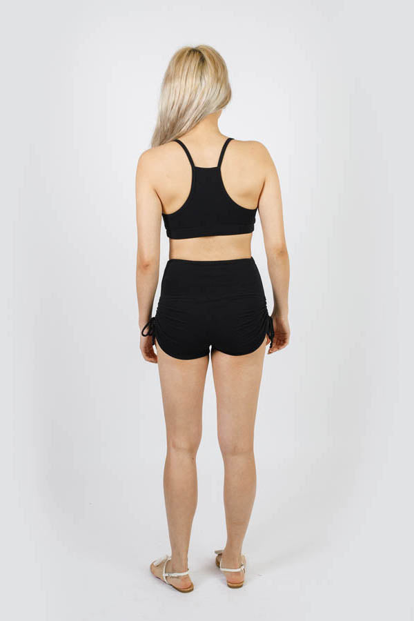 Tripping on Tie-Dye Organic Scrunchy Tie Shorts