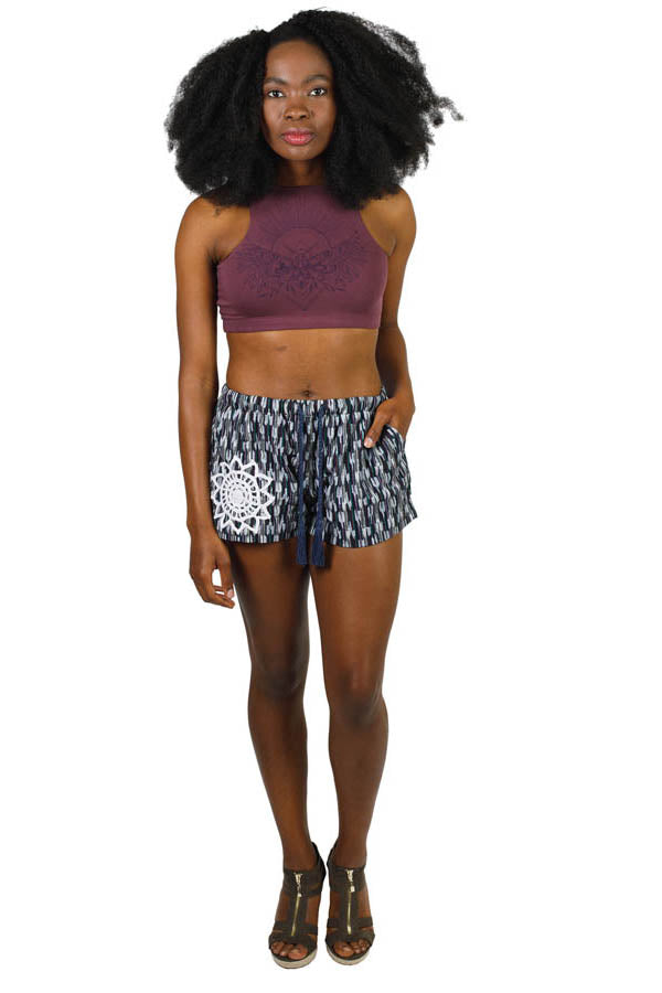 Mandala Sun Boho Lounge Shorts