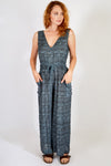 Aztec Print Wide-Leg Jumpsuit