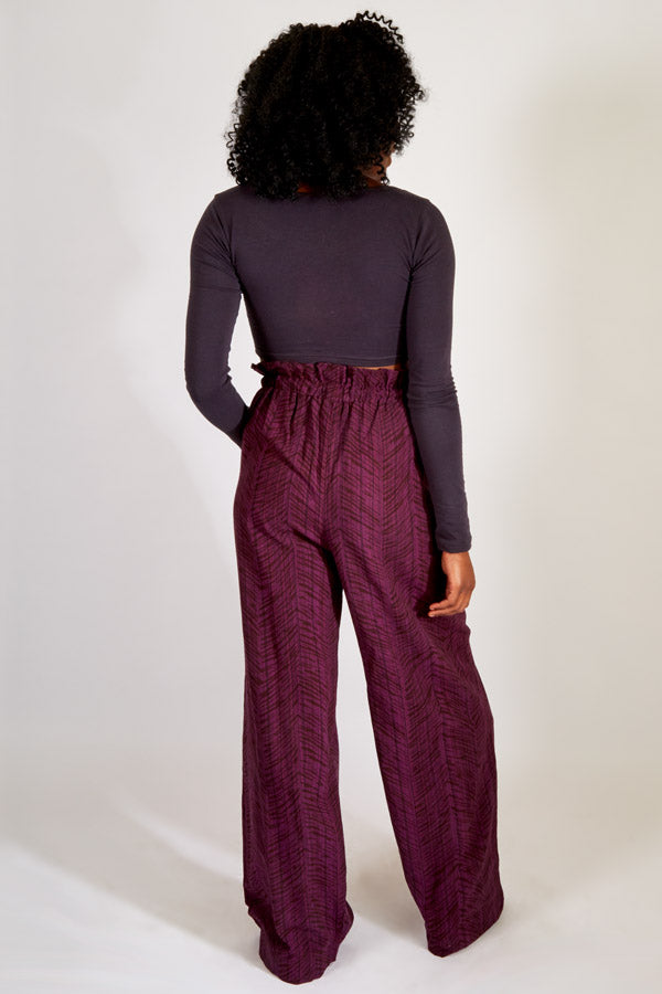 Paperbag Wide-Leg Pants
