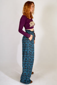 Paperbag Wide-Leg Pants