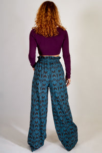 Paperbag Wide-Leg Pants