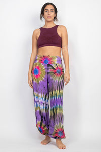 Unisex Jewel Tie-dye Harem Pants