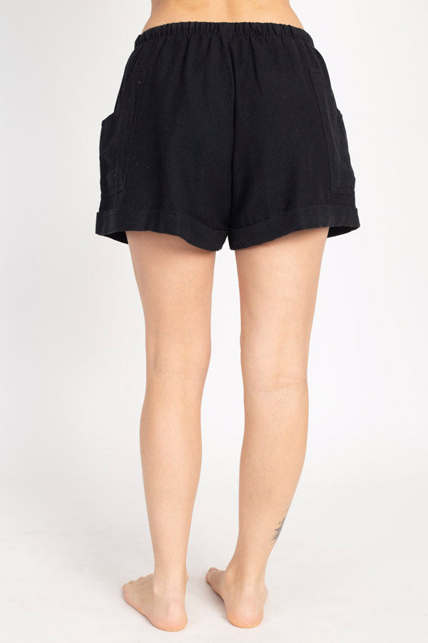 Hemp Blend Natural Cuff Shorts