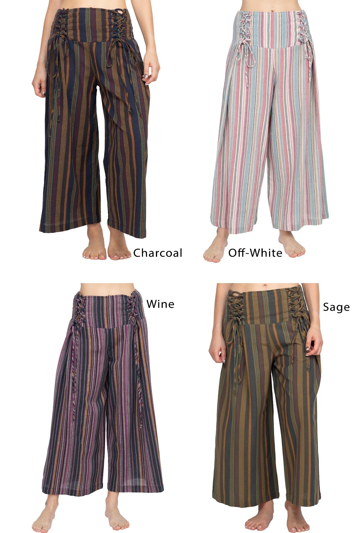 Corset Lace-up Crop Pants