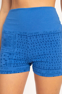Print High Waisted Yoga Shorts