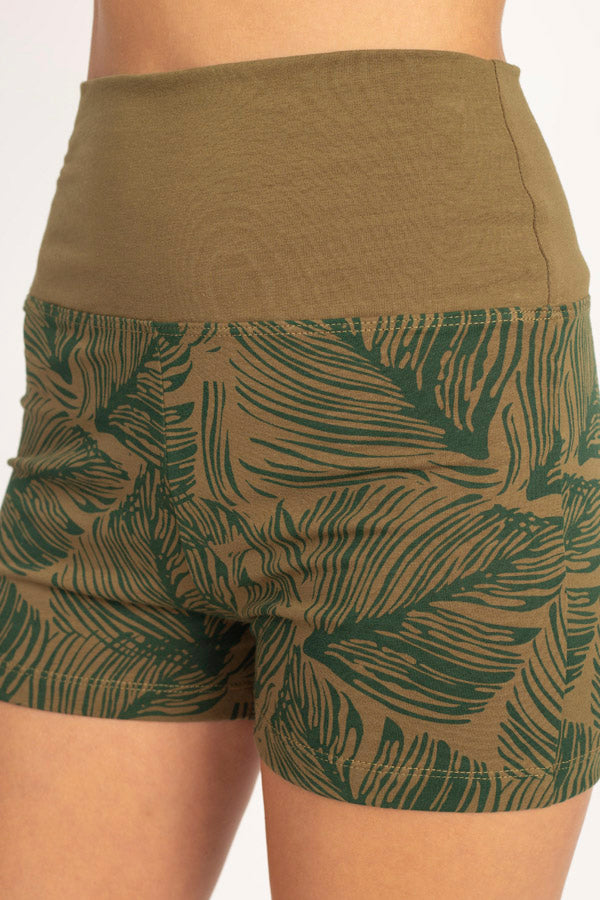 Print High Waisted Yoga Shorts