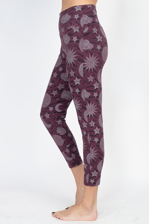 Organic Cotton Celestial Print Leggings