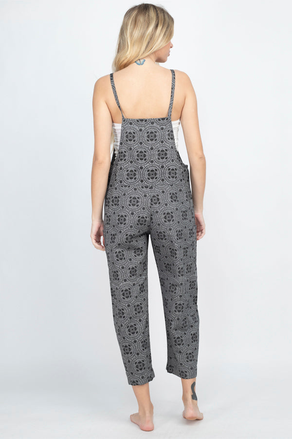 Women's Lotus Mandala Overalls Jumpsuit