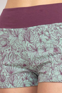 Lily Print Organic Cotton Shorts
