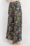 Mushroom Print Wide Leg Pants