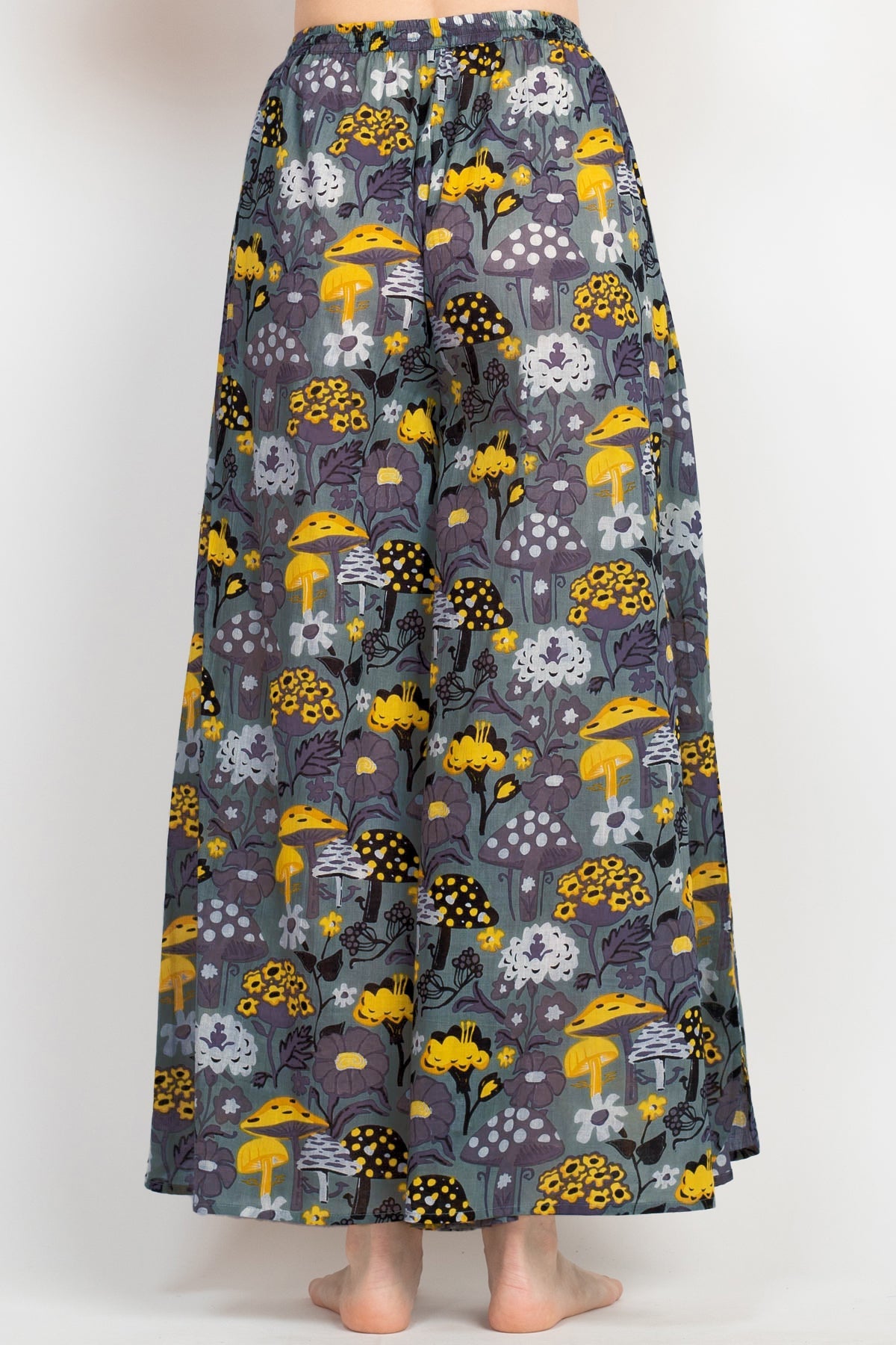 Mushroom Print Wide Leg Pants | Silly Yogi