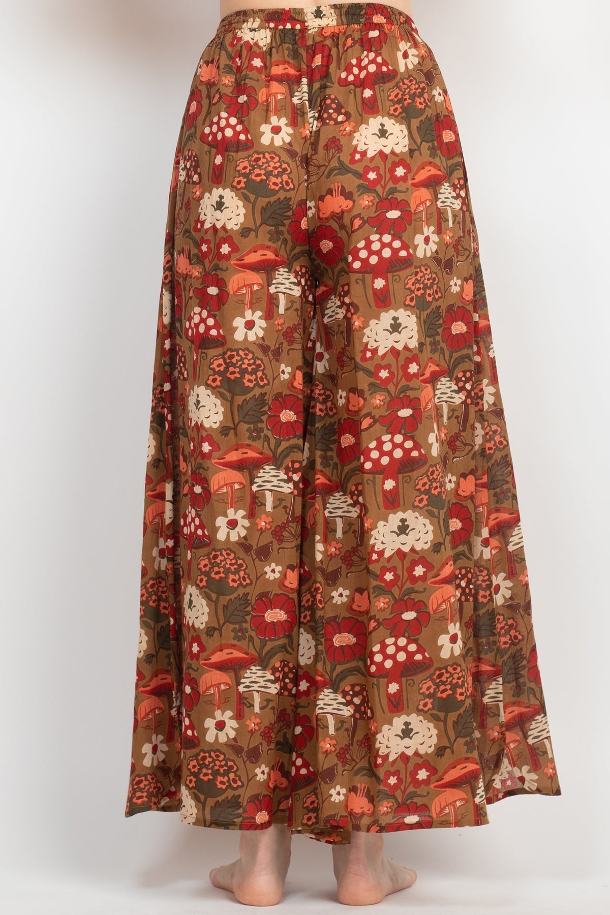 Mushroom Print Wide Leg Pants – Silly Yogi