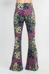 Mushroom Patchwork Bellbottom Pants