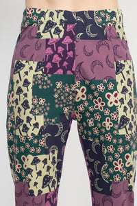 Mushroom Patchwork Bellbottom Pants