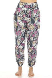 Mushroom Love Print Harem Pants