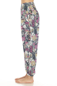 Mushroom Love Print Harem Pants