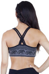 Elephant Print Organic Cotton Yoga Bra