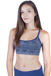 Elephant Print Organic Cotton Yoga Bra